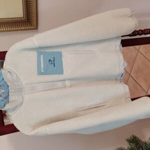 Ivory Ella Sherpa Pullover Woman's Sz. L